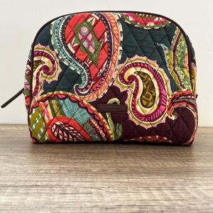 Vera Bradley Large Cosmetic Quilted Bag in Heirloom Paisley Retired Pattern